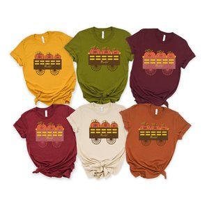 Unisex PumpkinWagon Autumn Cute Fall Tee H…